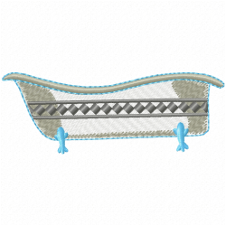 Bathtubs Embroidery Design 2 Bathtubs Embroidery Design 2